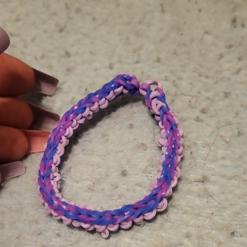 Purple and Blue Braided Bracelet
